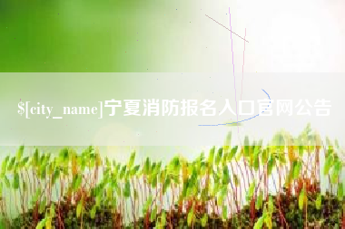 果洛宁夏消防报名入口官网公告
