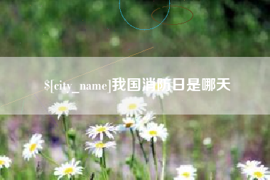 果洛我国消防日是哪天