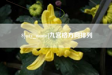 果洛九宫格方向排列