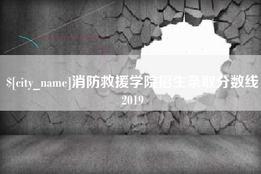 果洛消防救援学院招生录取分数线2019