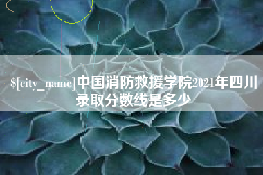 果洛中国消防救援学院2021年四川录取分数线是多少