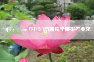 果洛中国消防救援学院报考要求