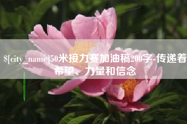 果洛50米接力赛加油稿200字-传递着希望、力量和信念