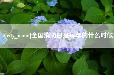果洛全国消防日是每年的什么时候
