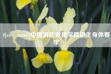 果洛中国消防救援学院招生身体要求