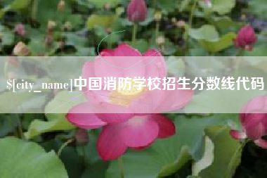 果洛中国消防学校招生分数线代码