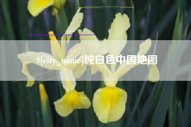 果洛纯白色中国地图