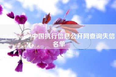 果洛中国执行信息公开网查询失信名单