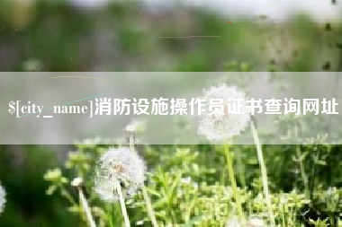 果洛消防设施操作员证书查询网址