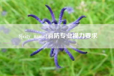 果洛消防专业视力要求