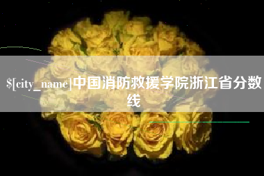 果洛中国消防救援学院浙江省分数线