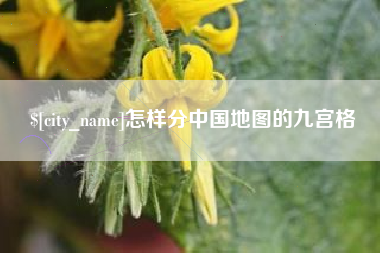 果洛怎样分中国地图的九宫格