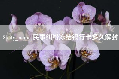 果洛民事纠纷冻结银行卡多久解封