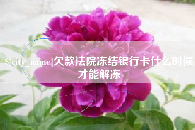 果洛欠款法院冻结银行卡什么时候才能解冻
