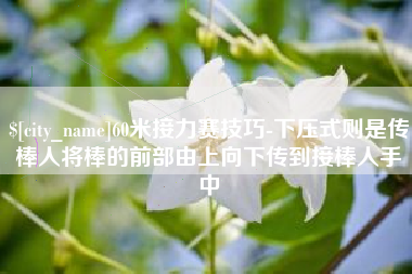 果洛60米接力赛技巧-下压式则是传棒人将棒的前部由上向下传到接棒人手中