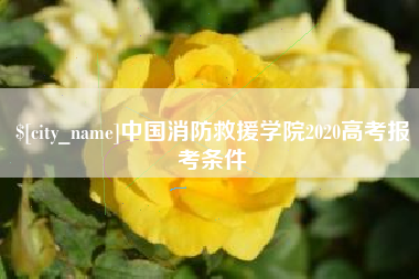 果洛中国消防救援学院2020高考报考条件
