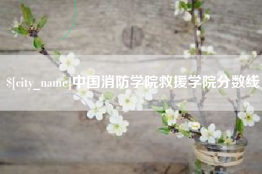 果洛中国消防学院救援学院分数线